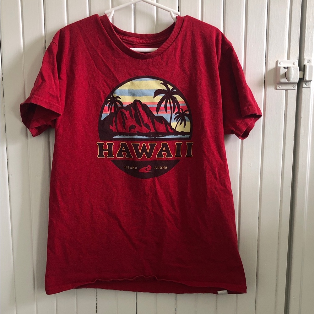 Hawaii Graphic Tee in Bright Red